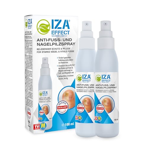 IZA Effect Fußpflege-Spray - Doppelpack - unterstützt ein verbessertes Fußklima - ohne Auswaschen - Fußspray - Fuß-Behandlung - Pflegt Haut & Nägel