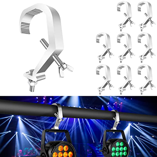 Bühnenlichtklemmenhaken, Czgor Bühnenbeleuchtungsklemme aus Aluminiumlegierung, Traversen-C-Klemme für Par-Licht, Moving-Head-Beam und Bühnenbeleuchtungszubehör (8er-Pack, 40.8 kg Belastbarkeit)
