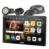 ATOTO P9 9-Zoll QLED Android Tragbares Armaturenbrett-Videogeräte,Autoradio 4G+32G,mit HD 1080P Frontkamera,Wireless CarPlay & Android Auto,GPS-Verfolgung,4G-LTE,Fernbedienung,P909PR-S1