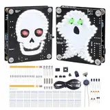 PEMENOL löt bausatz, Geist LEDden Spooky Skull Pattern Halloween Dekoration elektronik bausatz Holiday Gift Soldering Learning Kit für Anfänger Erwachsene