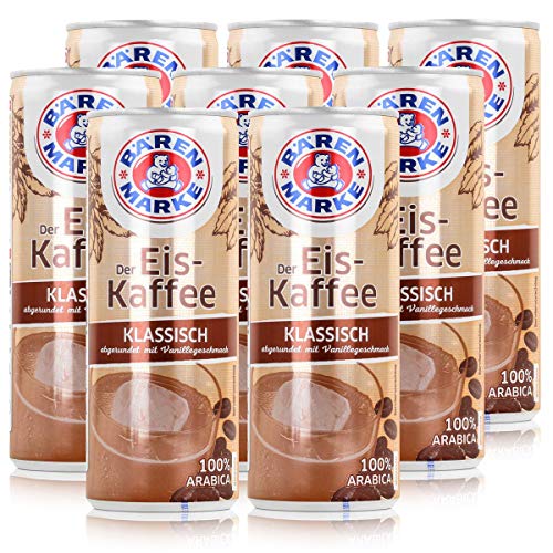 Bärenmarke Eiskaffee 0,25 Liter Dose - 1,8% Fett im Milchanteil - 100% Arabica - inkl. 0,25€ Pfand (8er Pack)