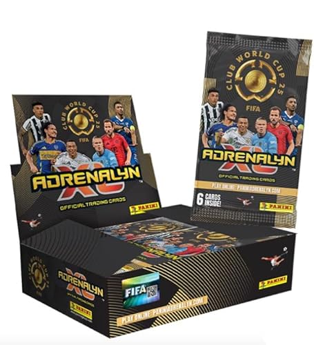 FIFA Club World Cup 2025 TC – Display mit 24 Boostern – Adrenalyn XL Trading Cards – Panini Klub-WM Kollektion + Heartforcards® Versandschutz