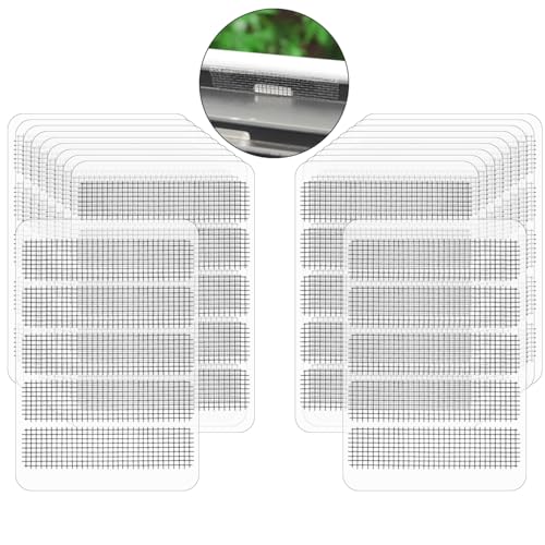 BATINO 100 Stück Fliegengitter Reparatur Set, Selbstklebend Glasfaser Reparatur Insektenschutz Reparaturflicken Reparaturpflaster Glasfaser Pflaster für Fenster Tür Loch von Fliegengitter (Schwarz)