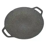 Koreanischer BBQGrill, Koreanische Grillpfanne mit 6lagiger Antihaftbeschichtung, Runde Grillplatte für Induktion, Gasherd, Elektrisches Kochfeld, Grillen Im Innen oder (38cm)