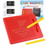 SULOLI Magnetische Zeichentafel,Zaubertafel,Pädagogisches Zeichentablett,Magnet Spiel mit Kugeln und magnetischem Stift für Kinder Schul Familie