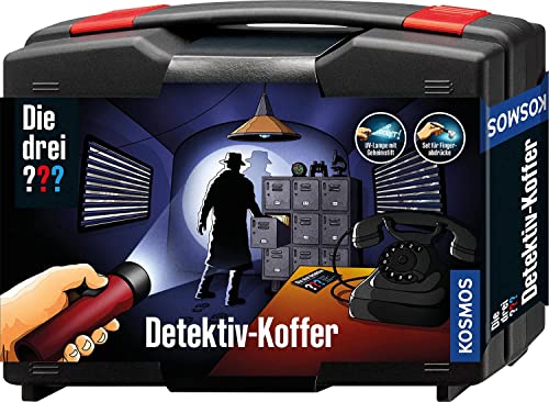 Die drei ??? Detektivkoffer von KOSMOS, Detektiv Spielzeug Set für Kinder ab 8 Jahre mit allen wichtigen Utensilien und Profitipps zur Ermittlung, Wit