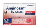 tetesept Anginosan Halstabletten Kirsche - zuckerfrei – Halsschmerztabletten gegen akute Reizungen in Hals & Rachen – 1 x 20 Stück