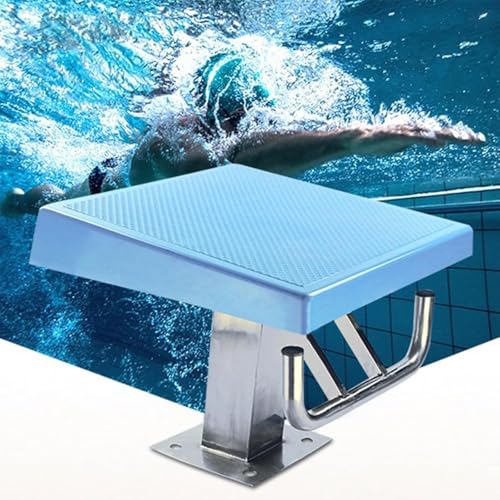 JJENXYYDS Schwimmbad-Sprungplattform,Schwimmbadausrüstung,Pool Sprungbrett Rutschfester Schwimmbad Sprungturm mit Edelstahlsockel für Schwimmbäder Professioneller Wettkampf,A