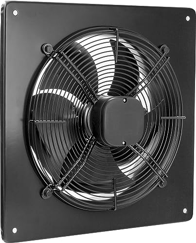 SYSTERM Wandventilator Axialventilator Lüfter mit Kugellagern, Stahl Industrieventilator für Dauerbetrieb, Größen 200, 250, 300, 350, 400, 450 mm. (aRok 450mm; 5365 m3/h)