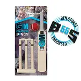 Gunn & Moore GM Cricketschläger- und Stumpfset aus Holz, BS55 Ben Stokes Range – Mini-Cricket-Set