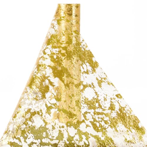 AUAUY Tischläufer Gold, Tischdecke Glänzend Tischdeko Hochzeitsdeko Golden Polyester Tischband Metallic für DIY Glücksbringer Geschenke Karneval Taufe Geburtstage Hochzeit Party (28 cm×10M)