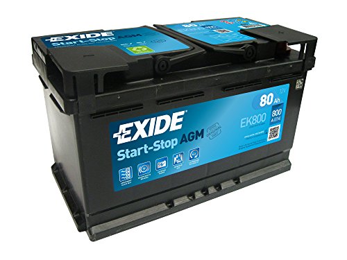 Exide EK800 AGM Starter-Batterie Start-Stop 12V 80Ah 800A