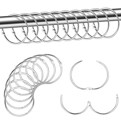 tonyg-p 20 Stück Metall Vorhangringe Duschvorhang Ringe Vorhang Hängend Ringe für Fenster Tür Duschvorhänge, 50 mm Innendurchmesser (Silber)