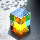 35mm buntes optisches Glas X-Cube-Prisma, RGB-Dispersion-Prisma für Physikunterricht, Forschung, Dekoration und Kunstbildung