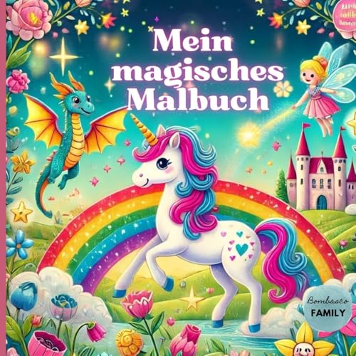 Mein Magisches Malbuch. Zauberhafte Malvorlagen für Mädchen ab 3 Jahren. Mit Einhörnern, Feen, Meerjungfrauen, Prinzessinen uvm. Für Kinder ab dem ... bezauberndes, magisches Ausmalbuch.