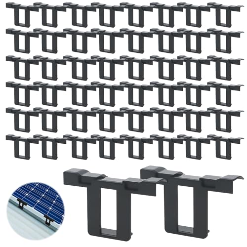 50 Stück Solarpanel Wasserablauf Clips: WIYETY Reinigungsclips für Solarmodul, Entwässerung Clips 30mm, Schlammentfernungsclip Solarpanel Wasserablauf-Clips für Photovoltaik-Pane PV Modul