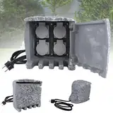 YARDIN Gartensteckdose Aussensteckdose Wasserdicht Aussensteckdose 10A/250V Outdoor Steckdose IP44 für Feuchtraum Garten den Aussenbereich,Garage(1 Stück)