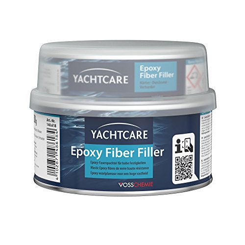 Yachtcare Epoxy Fiber Filler Glasfaserspachtel 500g - Faserverstärkte Epoxy Spachtelmasse, hellblau