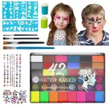 Kinder Gesichts Farben Kinderschminke Set - 42 Farbe Body & Face Paint Schminke für Theaterschminke Karneval, Halloween Schminke Cosplay Gesicht Bodypainting Kit für Erwachsene Kids Maskenbildner