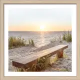 Pro-Art gerahmtes Wandbild Slim Scandic Nordic Beach Atmosphere III, 32,5x32,5 cm