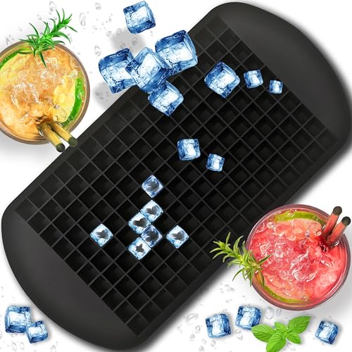 Retoo Eiswürfelform Silikon, 160 Stück, Mini-Eiswürfelschalen für Cocktails, Getränke, Biers, Whisky, Ice Cube Tray, BPA Frei, Mini Eiswuerfel Form, Eiswürfelformen