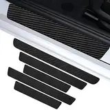 Auto Einstiegsleisten Schutz Folie,5 Stück Diyxisk Trunk Door Sill Strip,Carbon-Faser-StoßStangen Anti-Scratch