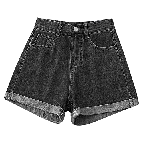 Männer Shorts Sommer Taille Hüfte, Stretch, Kurze, heiße Jeans für den Sommer, lässig, täglich, Strand Basketball Herren Blau(Grey,XXL)