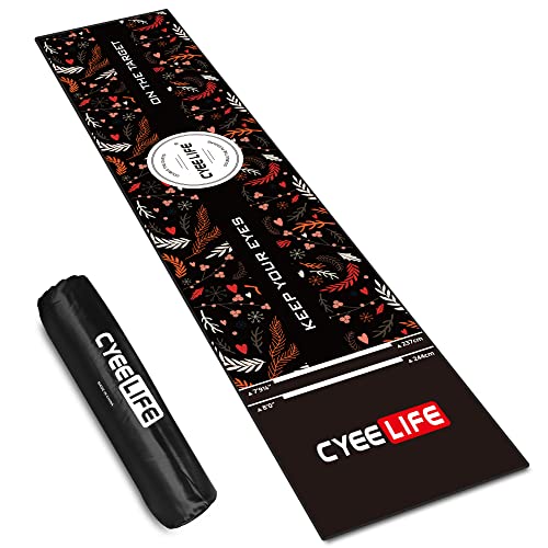 CyeeLife Dart Teppich mit Tragetasche,Dartpfeile Mat Dartmatte 65 * 295cm für Steel und Soft Darts