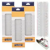 Breadboard, Lötfreies Steckbrett, Steckplatine, 4 Stück 830 Punkte Solderless Breadboard, Geeignet für Experimentelle Tests,