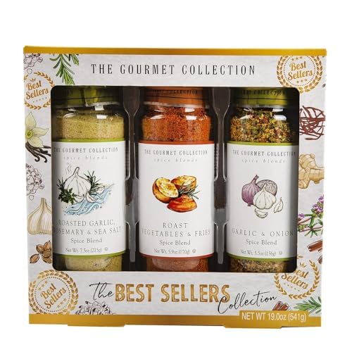 Die Gourmet-Kollektion - Gewürzmischung mit Kräutern, gerösteter Knoblauch, Rosmarin und Meersalz, geröstetes Gemüse, Zwiebeln |Bratkartoffel-Gewürz |Lemon Pepper Seasoning |Kochgeschenke