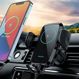 Handyhalterung Auto mit Ladefunktion 15W Qi Ladestation Auto Wireless Charger KFZ Halterung für iPhone Galaxy OnePlus Xiaomi USW