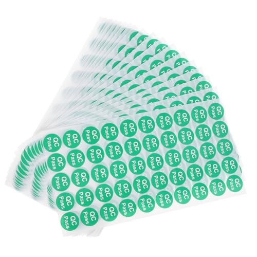 HOMOCONO Lagerbestandsverwaltung 1000 Stück Runde Klebeetiketten Genehmigte Produktaufkleber Produkt Bestanden