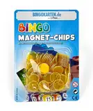 DiPrint 100 Bingo Magnet-Chips mit Metallrand (Gelb)