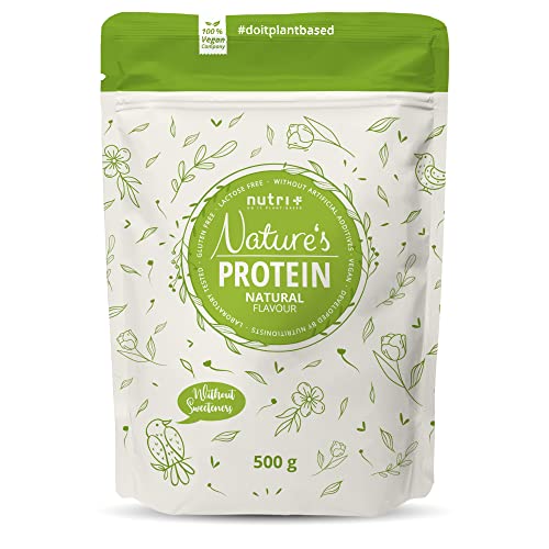 EIWEIßPULVER Neutral ohne Süßstoff 500g - 84,8% Eiweiß - Nutri-Plus Proteinpulver laktosefrei - als Shake oder zum Backen - Natures Protein Pulver