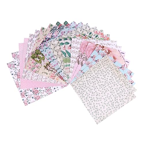 KALLORY 24 Stück Gemustertes Kartonpapier Scrapbook-Papier Für Dekorative Handgefertigte Einseitige Drucke Bastelarbeiten