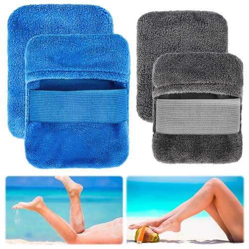 SUPRROW Sand Entferner für Strand,4 Stück Sand Entferner für den Strand,Tragbarer Sandentferner, Sandwischhandschuhe,Körperreiniger Strandsandentfernungsbeutel für Strandurlaub, Camping-Essentials