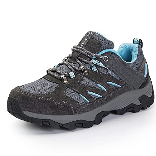 SHULOOK Wanderschuhe Damen Wasserdicht Leicht Trekkingschuhe Damen Atmungsaktiv Outdoor Schuhe Damen rutschfeste Bergschuhe Camping Walking Hiking Sneaker