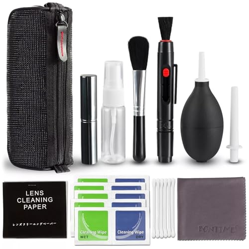 BAAQII 10-in-1 Professionelles Kamera-Reinigungsset Objektiv-Reinigungsset mit Luftgebläse-Reinigungsflasche Reinigungsbürstenstift