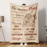 musaecoin Geschenke Ehefrau Kuscheldecke, Geschenke für Meine Frau, Geburtstagsgeschenk für Ehefrau, Ich Liebe Dich Geschenke für Frauen, Liebesgeschenke Hochzeitstag Geschenk