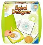 Ravensburger Spiral-Designer Mini 29709, Zeichnen lernen für Kinder ab 6 Jahren, Kreatives Zeichen-Set mit Mandala-Schablone für farbenfrohe Spiralbilder und Mandalas, grün, Small