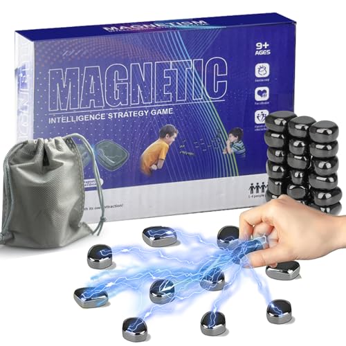 STFYUG Magnetspiel, Magnet Spiel, Magnetisches Schachspiel, Tisch Magnetspiel, Spiel Magnetsteine, Magnet Schach, Magnetsteine Spiel, Magnetschach für Partyzubehör