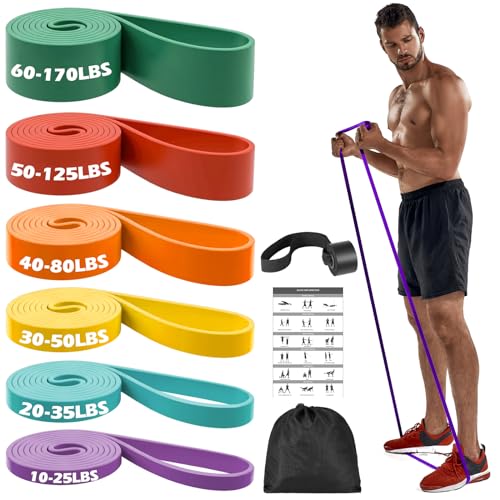 Zacro Resistance Bands, Fitnessbänder Widerstandsbänder Set mit Türanker, für Yoga, Pilates, Training, Physiotherapie, Klimmzughilfe, Krafttraining für Männer und Frauen