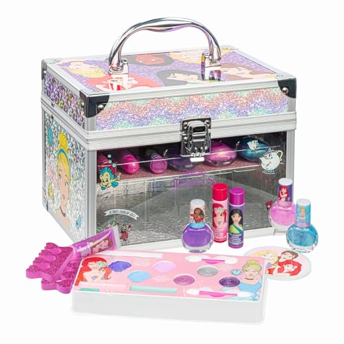 Disney Princess Kinderschminke Set | Mädchen Make-up Set mit Lipgloss, Nagellack und mehr | Geburtstagsgeschenk für Kinder ab 3 Jahren von Townley Girl