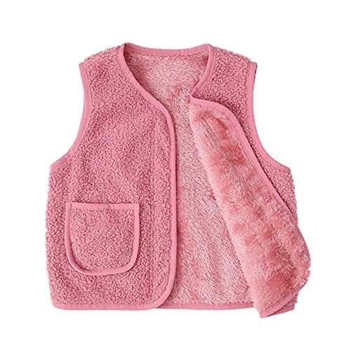 HAOLEI Baby Weste Mäntel Winter Fleece Jacken Jungen Mädchen Kinder Gilet Outfits Schneeanzug Armellos Waistcoat Kleinkind Ärmellose Warmen Fleeceweste NiedlichenFußabdruck Weste Vest Jacke