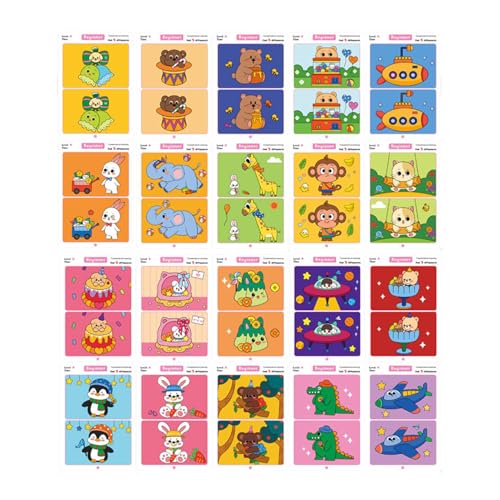 Generisch Kinder Matching -Spiel - Unterschiedssuchkarten für kleine Kinder - - Bildung für - Training von Materialien Mädchen Häuser School Klassenzimmer jung - Bildung - Alternativ