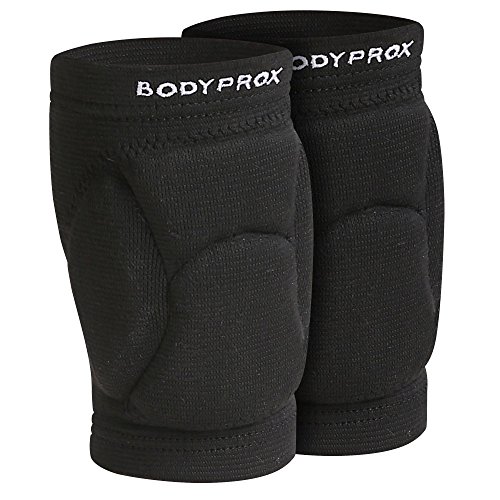 Bodyprox, Volleyball-Knieschoner für Jugendliche, Unisex, 1 Paar, Schwarz, 8-13 Years