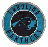 Fan Creations Carolina Panthers Schild Holz 30,5 cm rund State Design