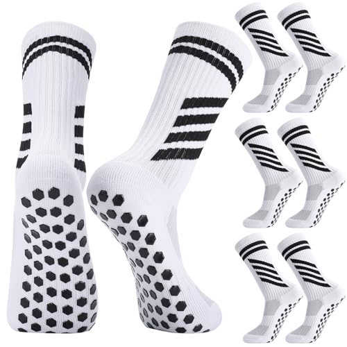 taonganui 3 Paare Fußballsocken Kinder Fussball Socken Anti Rutsch Trainingssocken Fussball Socken Rutschfeste Sportsocken für Fussball Basketball Rugby Tennis Laufen, 35-39