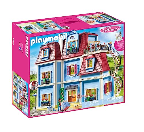 PLAYMOBIL Dollhouse 70205 Mein Großes Puppenhaus, Mit funktionsfähiger Türklingel, Ab 4 Jahren