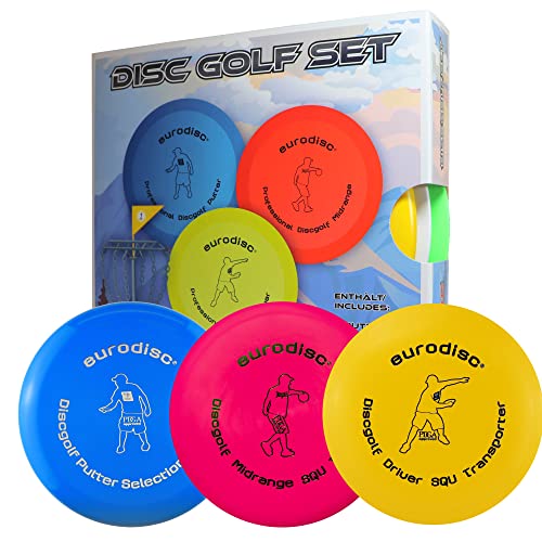 eurodisc Disc-Golf Einsteiger Starter Set, PDGA Approved, Putter Midrange Driver Disc